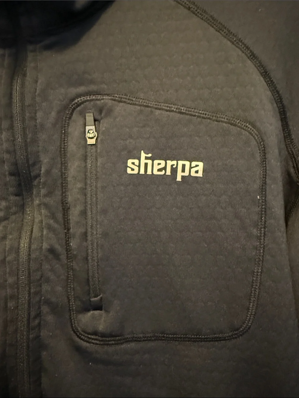 Sherpa Adventure Gear Tharkey zip up  pullover fleece black size large